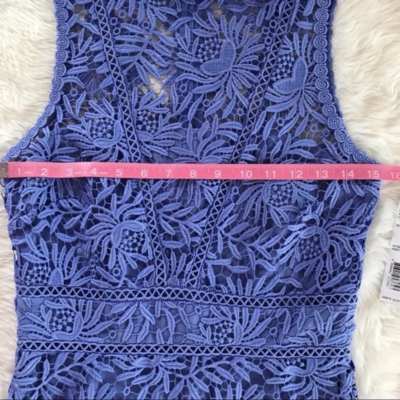 ANTONIO MELANI Luna Lace Midi Dress Periwinkle NWT Size 2 - Picture 12 of 15